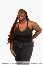 Load image into Gallery viewer, Size extra large model wearing Black COMFYIST camisole top front view - COMFYIST CAMI
