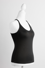 Load image into Gallery viewer, Comfyist Cami - Camisole Top with Sewn-In Bra Cups - Black
