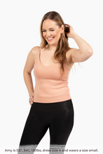 Load image into Gallery viewer, Size small model wearing Mellow Rose COMFYIST camisole top front view - COMFYIST CAMI
