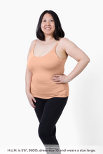 Load image into Gallery viewer, Size large model wearing Mellow Rose COMFYIST camisole top front view - COMFYIST CAMI
