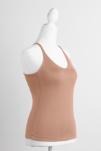 Load image into Gallery viewer, Comfyist Cami - Camisole Top with Sewn-In Bra Cups  side angle- Mellow Rose
