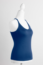Load image into Gallery viewer, Comfyist Cami - Camisole Top with Sewn-In Bra Cups - Nightfall Blue
