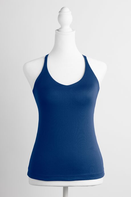 Comfyist Cami - Camisole Top with Sewn-In Bra Cups - Nightfall Blue