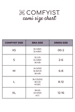 Load image into Gallery viewer, Black COMFYIST cami size chart
